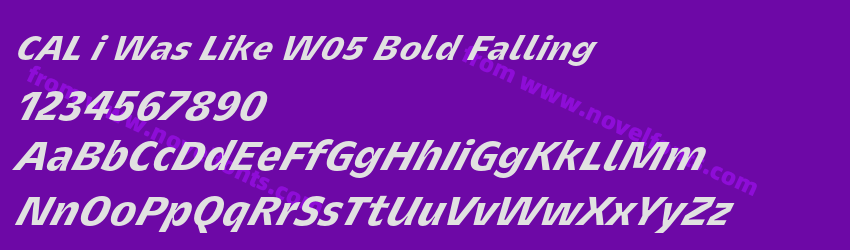 CAL i Was Like W05 Bold FallingPreview CAL i Was Like W05 Bold FallingPreview