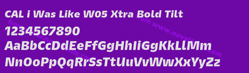 CAL i Was Like W05 Xtra Bold TiltPreview CAL i Was Like W05 Xtra Bold TiltPreview