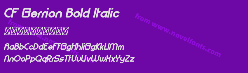 CF Gerrion Bold ItalicPreview CF Gerrion Bold ItalicPreview