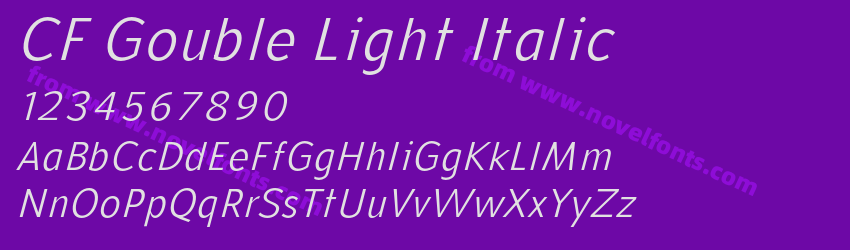 CF Gouble Light ItalicPreview CF Gouble Light ItalicPreview