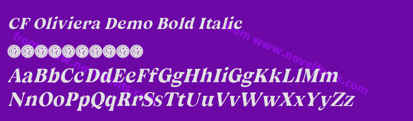 CF Oliviera Demo Bold ItalicPreview CF Oliviera Demo Bold ItalicPreview