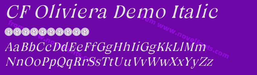 CF Oliviera Demo ItalicPreview CF Oliviera Demo ItalicPreview
