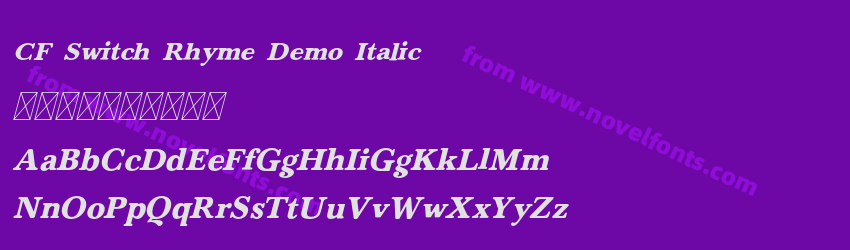 CF Switch Rhyme Demo ItalicPreview CF Switch Rhyme Demo ItalicPreview
