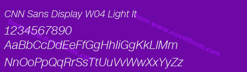 CNN Sans Display W04 Light ItPreview CNN Sans Display W04 Light ItPreview