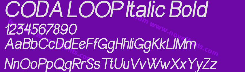 CODA LOOP Italic BoldPreview CODA LOOP Italic BoldPreview
