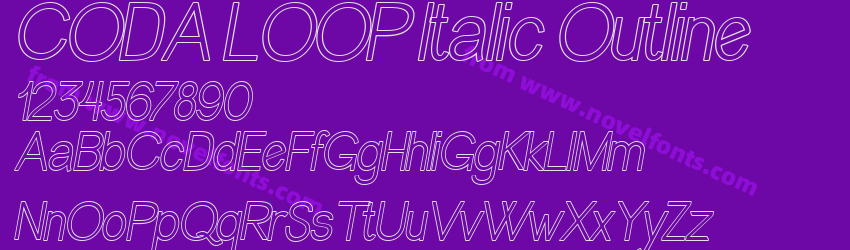 CODA LOOP Italic OutlinePreview CODA LOOP Italic OutlinePreview