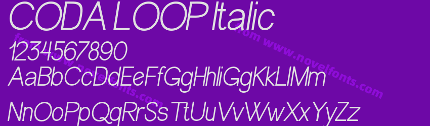 CODA LOOP ItalicPreview