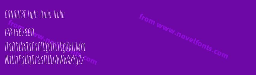 CONQUEST Light Italic ItalicPreview CONQUEST Light Italic ItalicPreview