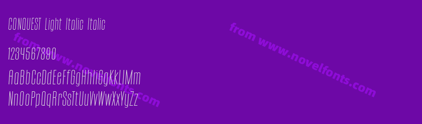 CONQUEST Light Italic ItalicPreview CONQUEST Light Italic ItalicPreview