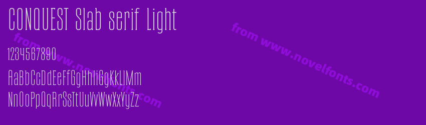 CONQUEST Slab serif LightPreview CONQUEST Slab serif LightPreview