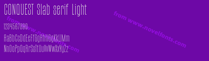 CONQUEST Slab serif LightPreview CONQUEST Slab serif LightPreview