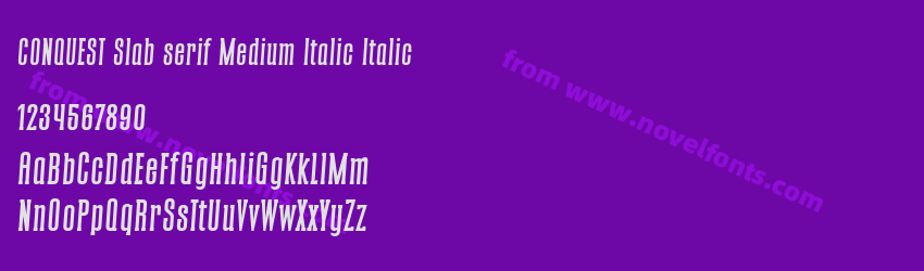 CONQUEST Slab serif Medium Italic ItalicPreview CONQUEST Slab serif Medium Italic ItalicPreview