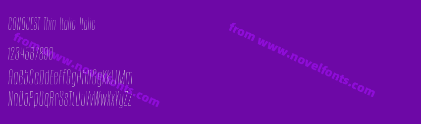 CONQUEST Thin Italic ItalicPreview CONQUEST Thin Italic ItalicPreview