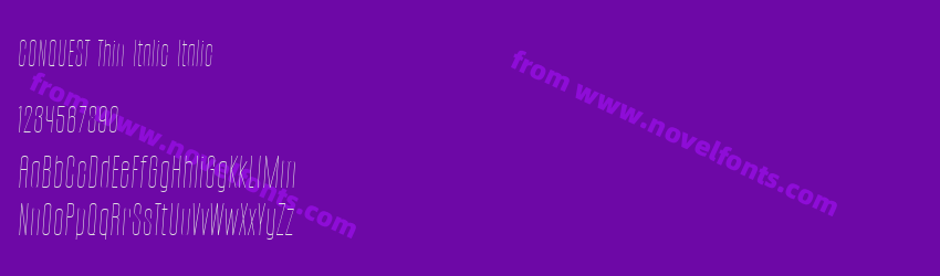CONQUEST Thin Italic ItalicPreview CONQUEST Thin Italic ItalicPreview
