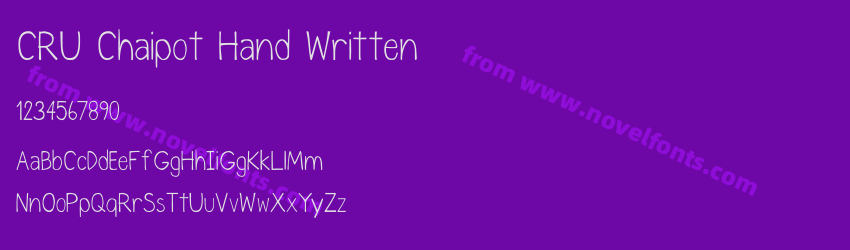 CRU Chaipot Hand WrittenPreview