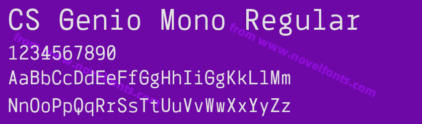 CS Genio Mono RegularPreview CS Genio Mono RegularPreview