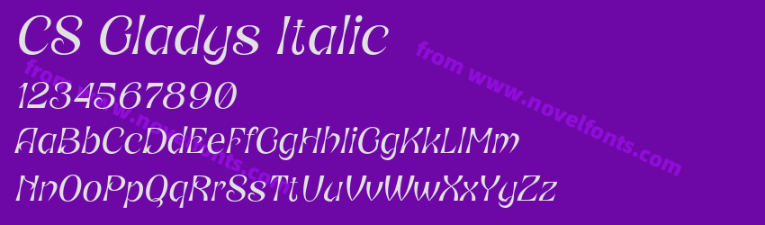 CS Gladys ItalicPreview CS Gladys ItalicPreview