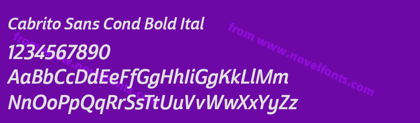 Cabrito Sans Cond Bold ItalPreview Cabrito Sans Cond Bold ItalPreview