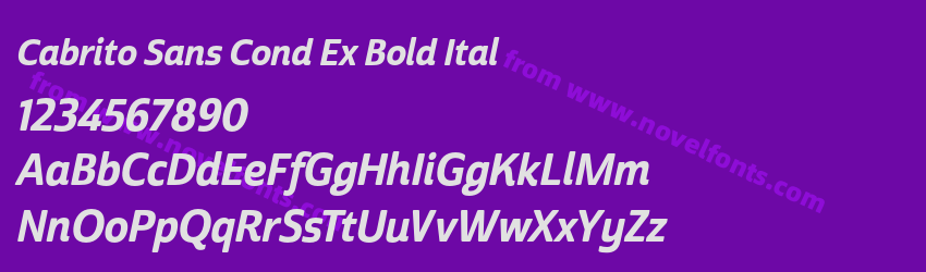 Cabrito Sans Cond Ex Bold ItalPreview