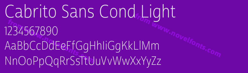 Cabrito Sans Cond LightPreview