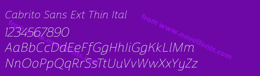 Cabrito Sans Ext Thin ItalPreview Cabrito Sans Ext Thin ItalPreview