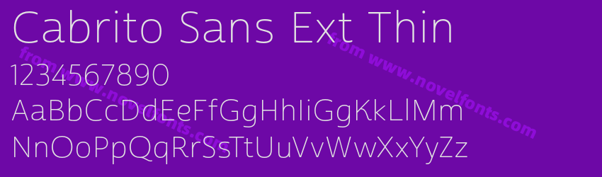 Cabrito Sans Ext ThinPreview Cabrito Sans Ext ThinPreview
