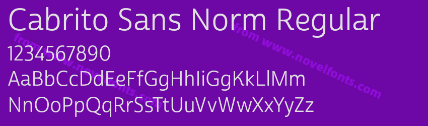 Cabrito Sans Norm RegularPreview Cabrito Sans Norm RegularPreview