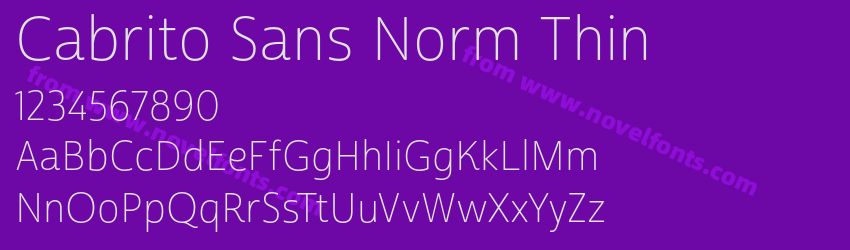 Cabrito Sans Norm ThinPreview