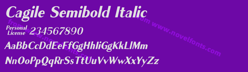 Cagile Semibold ItalicPreview Cagile Semibold ItalicPreview