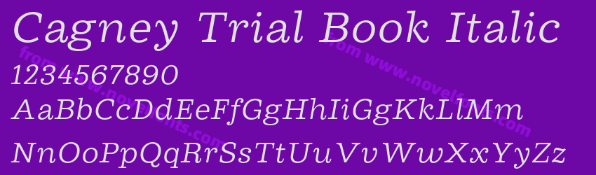 Cagney Trial Book ItalicPreview