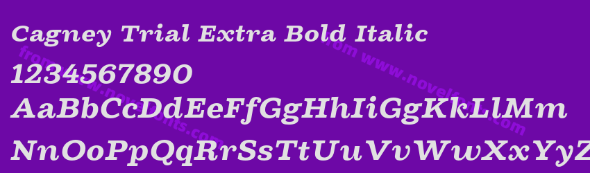 Cagney Trial Extra Bold ItalicPreview Cagney Trial Extra Bold ItalicPreview