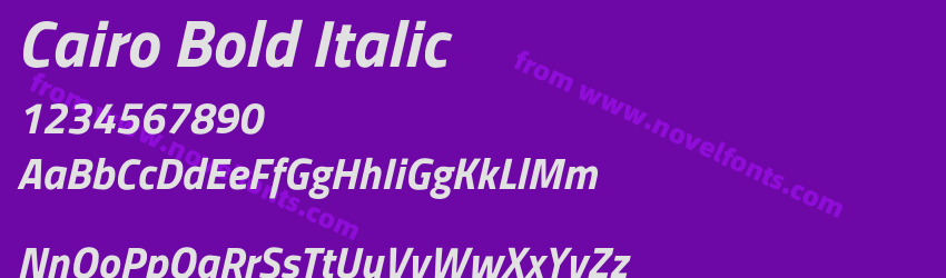 Cairo Bold ItalicPreview Cairo Bold ItalicPreview