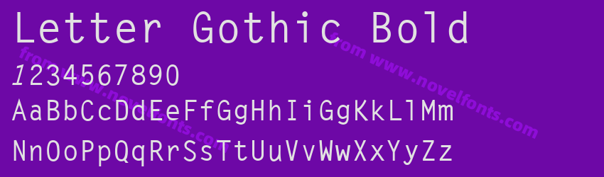 Letter Gothic BoldPreview