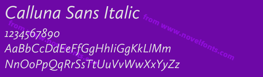 Calluna Sans ItalicPreview Calluna Sans ItalicPreview