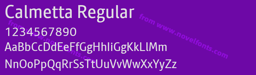 Calmetta RegularPreview Calmetta RegularPreview