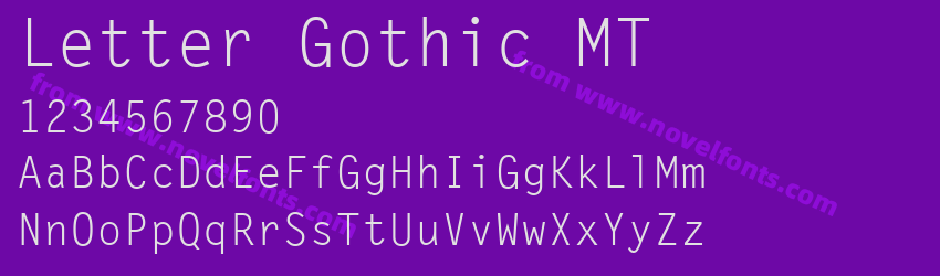 Letter Gothic MTPreview