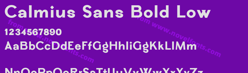 Calmius Sans Bold LowPreview