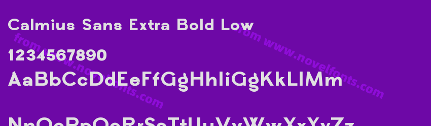 Calmius Sans Extra Bold LowPreview