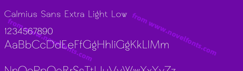 Calmius Sans Extra Light LowPreview Calmius Sans Extra Light LowPreview