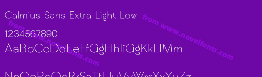Calmius Sans Extra Light LowPreview Calmius Sans Extra Light LowPreview