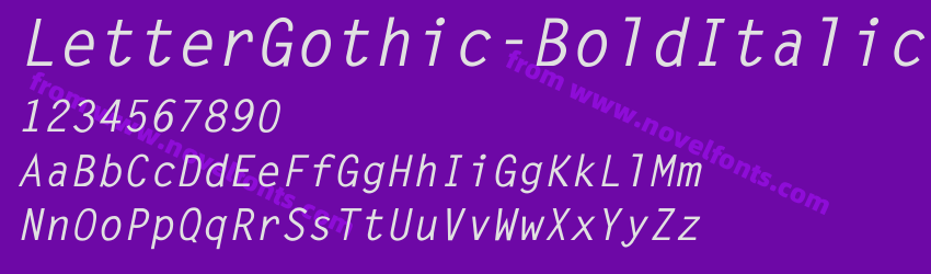 LetterGothic-BoldItalicPreview