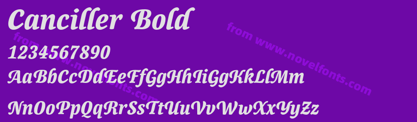 Canciller BoldPreview Canciller BoldPreview