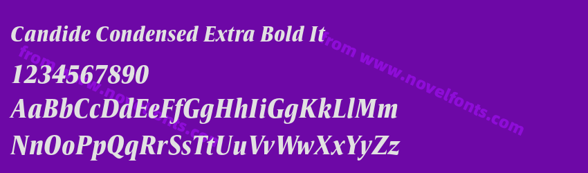 Candide Condensed Extra Bold ItPreview Candide Condensed Extra Bold ItPreview