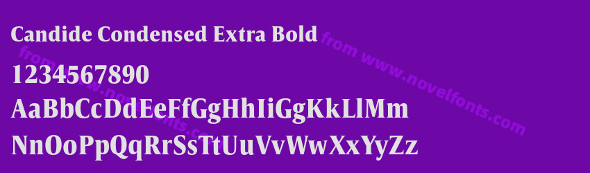 Candide Condensed Extra BoldPreview Candide Condensed Extra BoldPreview