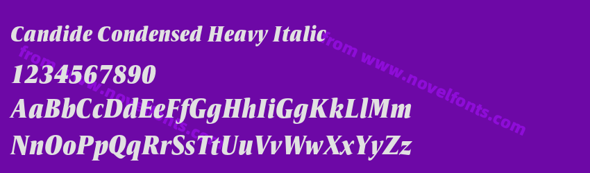 Candide Condensed Heavy ItalicPreview Candide Condensed Heavy ItalicPreview