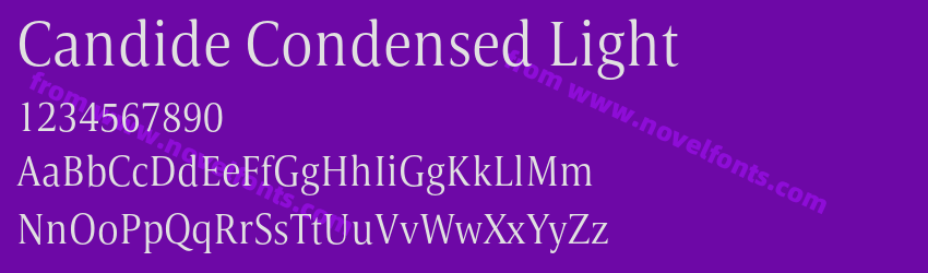 Candide Condensed LightPreview Candide Condensed LightPreview