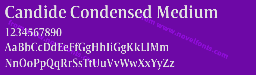 Candide Condensed MediumPreview Candide Condensed MediumPreview