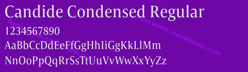Candide Condensed RegularPreview Candide Condensed RegularPreview