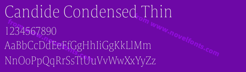 Candide Condensed ThinPreview Candide Condensed ThinPreview