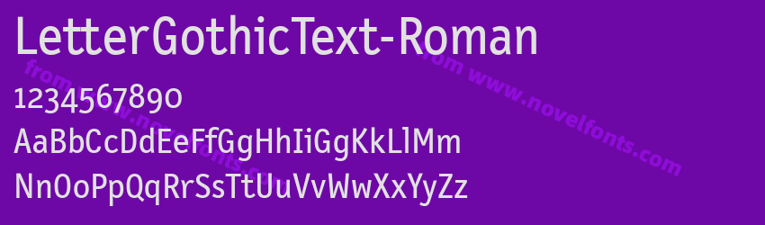 LetterGothicText-RomanPreview